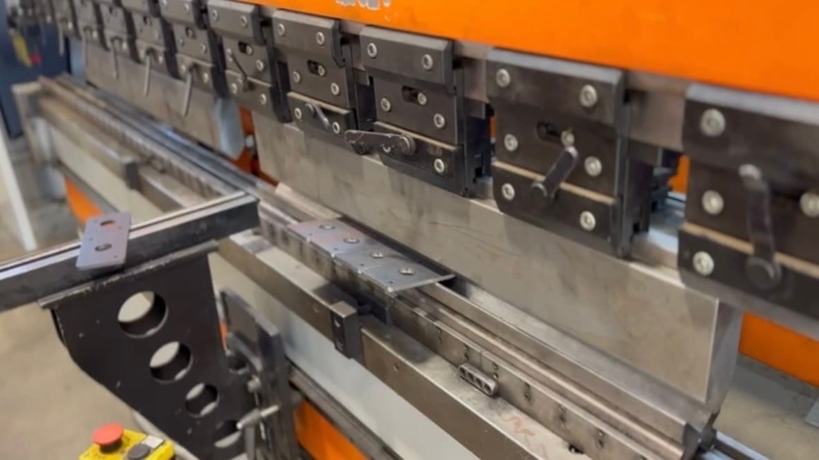 CNC press brake machine in the shop